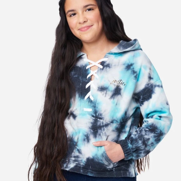 Collection X by Justice Tie - Dye Lace front Hoddie - Picture 2 of 4